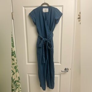 notPERFECTLINEN Margaret Jumpsuit | Indigo | Size S